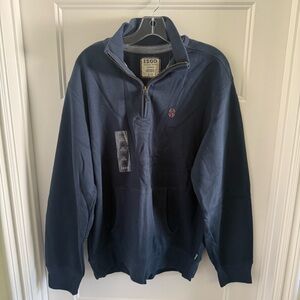 IZOD navy blue half-zip sweatshirt - size L